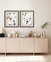 Abstract Birds Framed Art, Set of 2