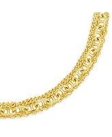 Sterling Forever 14K Gold Plated or Rhodium Plated Triple Chain Nevaeh Bracelet