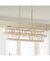 Stiffel Ella 38 3/4" Wide Soft Gold Crystal Island Pendant Light