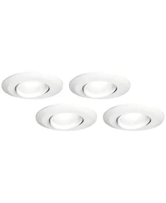 Tesler 5"/6" White Gimbal Retrofit Led Eyeball 4-Pack