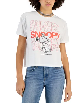 Grayson Threads, The Label Juniors' Snoopy Repeat Graphic T-Shirt