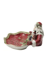 Fitz and Floyd Holiday Home Santa Server, 13.5-in