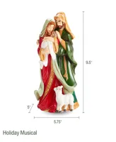 Fitz and Floyd Holiday Musical Holy Family Figurine, 9.5-in