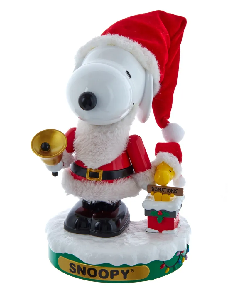 Kurt Adler 10" Battery-Operated Musical Santa Snoopy Nutcracker