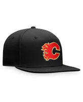 Men's Fanatics Black Calgary Flames Core Primary Logo Fitted Hat