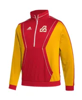 Men's adidas Red Atlanta Flames Team Classics Half-Zip Jacket