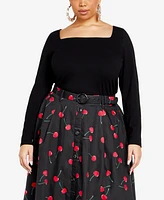 City Chic Women's Siena Midi Skirt