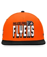 Men's Fanatics Orange, Black Philadelphia Flyers Heritage Retro Two-Tone Snapback Hat