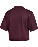 Women's adidas Maroon Texas A&M Aggies V-Neck Cropped Jersey