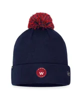 Men's Fanatics Navy Washington Capitals 2023 Nhl Draft Cuffed Knit Hat with Pom