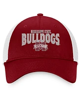 Men's Top of the World Maroon, White Mississippi State Bulldogs Breakout Trucker Snapback Hat