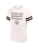 Men's Nfl x Darius Rucker Collection by Fanatics Cream Pittsburgh Steelers Vintage-Like T-shirt