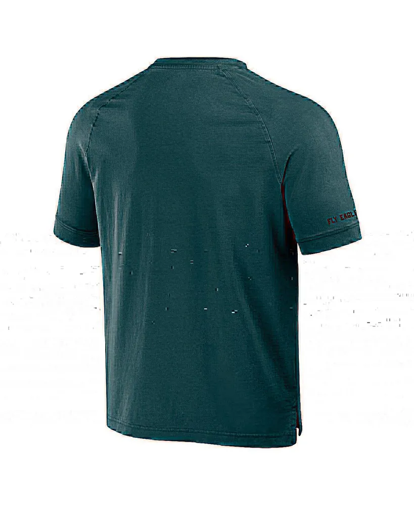 Men's Nfl x Darius Rucker Collection by Fanatics Midnight Green Philadelphia Eagles Washed Raglan Henley T-shirt