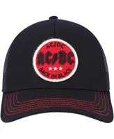 Men's American Needle Black Ac/Dc Valin Trucker Snapback Hat