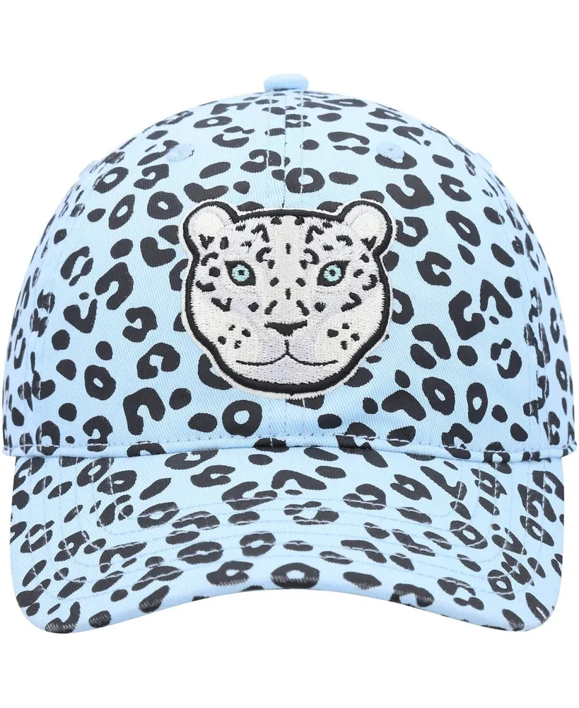 Men's Explore Light Blue Snow Leopard Dad Adjustable Hat
