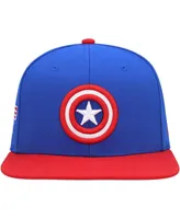 Men's Marvel Navy, Red Captain America Snapback Hat