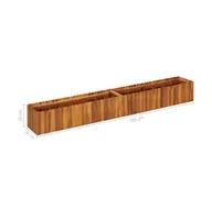 vidaXL Garden Raised Bed 78.7"x11.8"x9.8" Solid Acacia Wood