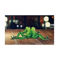 Fc Design 9"W Happy Frog Couple Leaning Back to Back Statue Fantasy Animal Decoration Figurine Home Decor Perfect Gift for House Warming, Holidays and