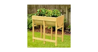 Raised Wooden Planter Vegetable Flower Bed with Liner