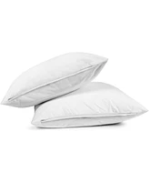 Linen Classique 320TC - Zippered Pillow Protector - White 2pack