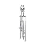 23" Long Silver Giraffe Round Top Wind Chime