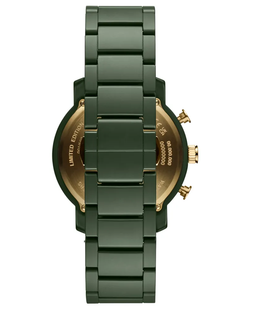 Mvmt Men's Camo Chrono Matte Olive Green Ceramic Bracelet Watch 45mm