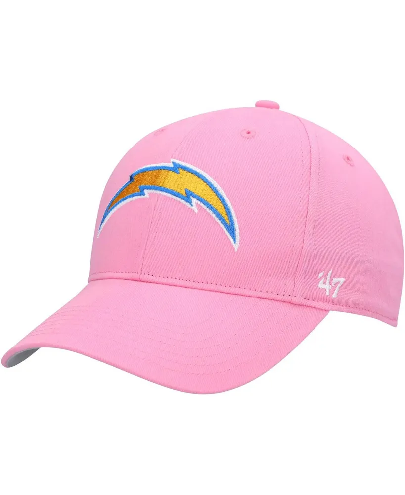 Big Girls '47 Brand Pink Los Angeles Chargers Rose Mvp Adjustable Hat