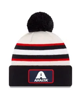 Men's New Era Cream William Byron Axalta Cuffed Pom Knit Beanie