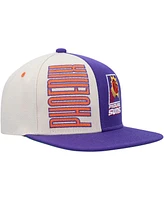 Men's Mitchell & Ness Cream, Purple Phoenix Suns Hardwood Classics Pop Snapback Hat