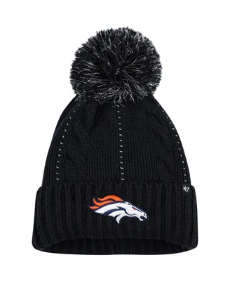 Women's '47 Brand Navy Denver Broncos Bauble Cuffed Knit Hat with Pom