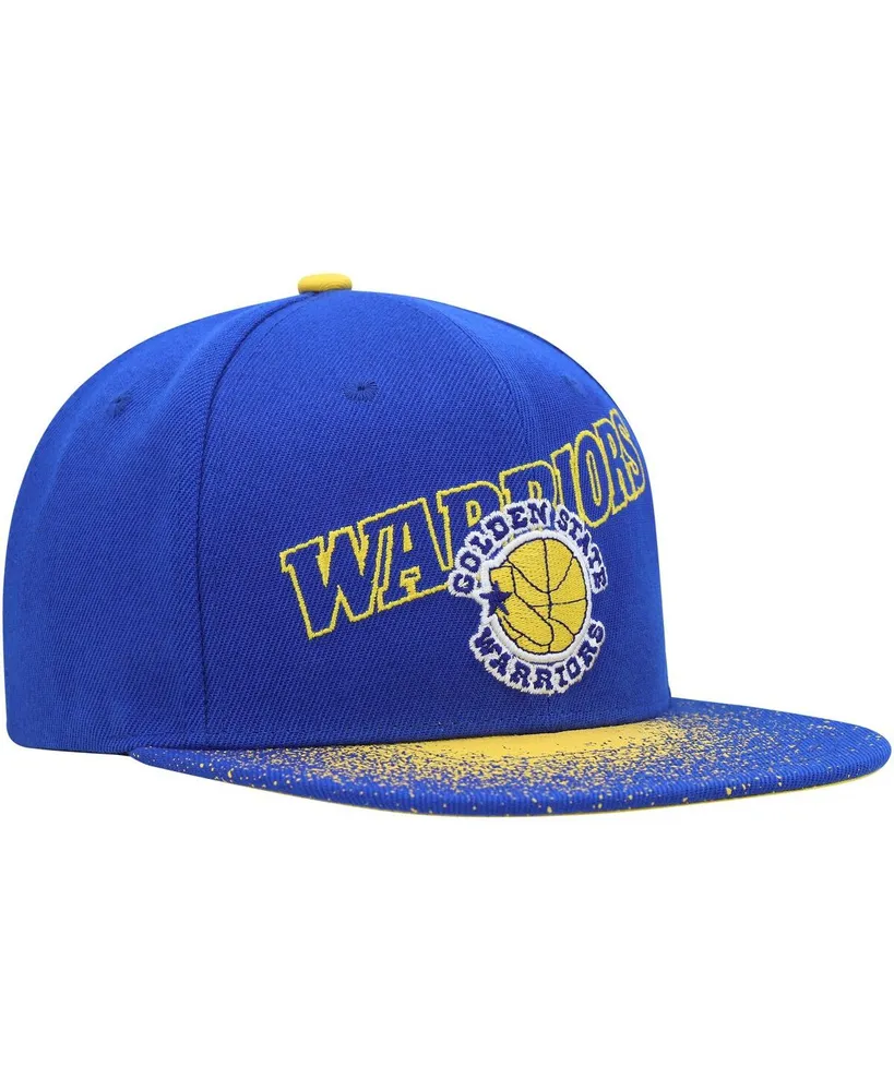 Men's Mitchell & Ness Royal Golden State Warriors Hardwood Classics Energy Re-Take Speckle Brim Snapback Hat
