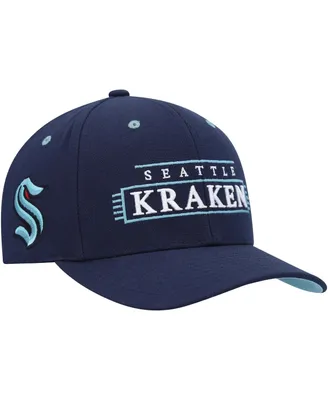 Men's Mitchell & Ness Deep Sea Blue Seattle Kraken Lofi Pro Snapback Hat