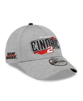 Men's New Era Gray Austin Cindric Name Splash 9FORTY Snapback Adjustable Hat