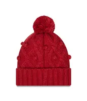 Women's New Era Cardinal Arizona Cardinals Toasty Cuffed Knit Hat with Pom