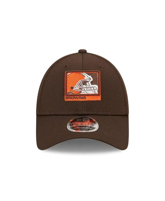 Men's New Era Brown Cleveland Browns A-Frame Trucker 9FORTY Adjustable Hat