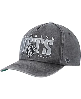 Men's '47 Brand Black Brooklyn Nets Fontana Hitch Snapback Hat