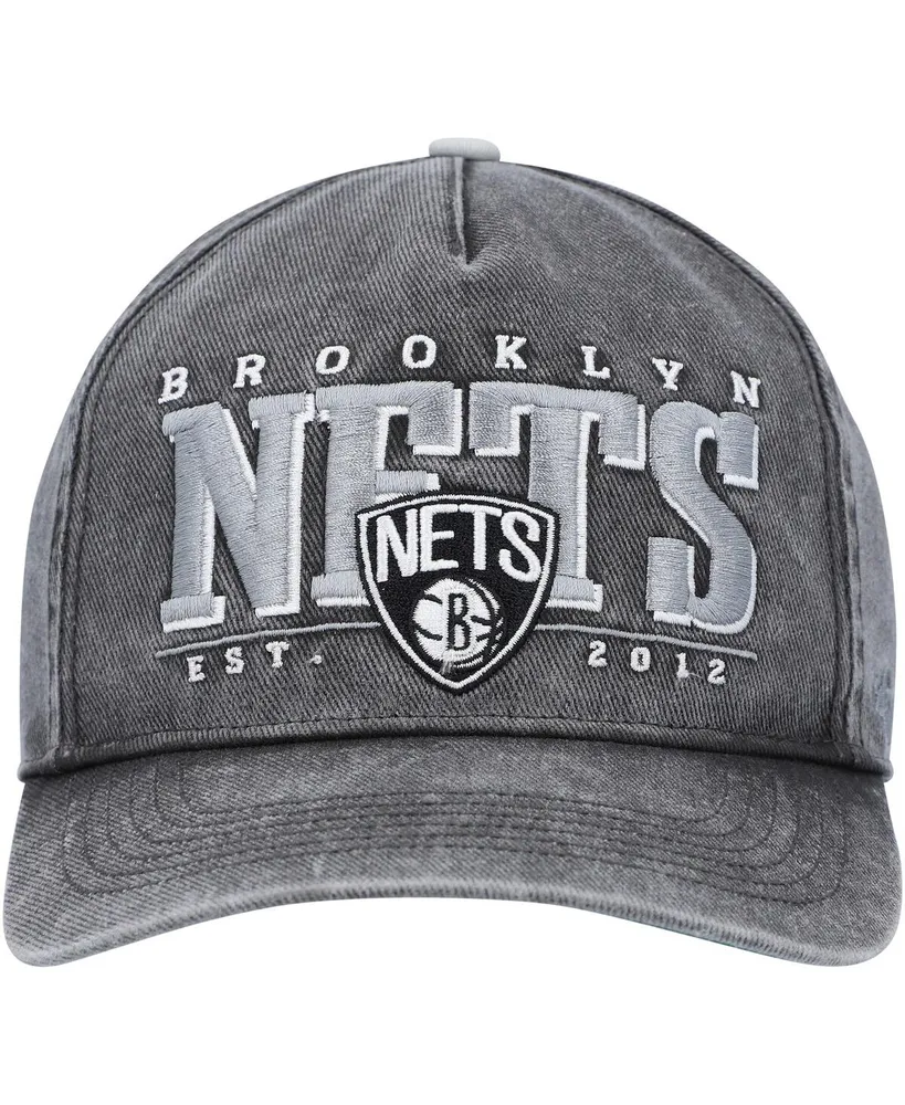 Men's '47 Brand Black Brooklyn Nets Fontana Hitch Snapback Hat