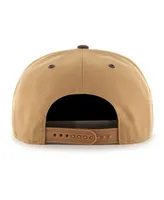 Men's '47 Brand Tan Philadelphia 76ers Toffee Captain Snapback Hat