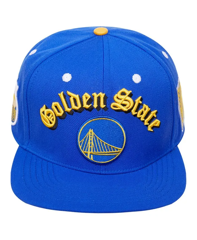 Youth White/Royal Golden State Warriors Splatter Snapback Hat