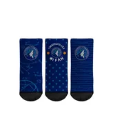 Toddler Boys and Girls Rock Em Socks Minnesota Timberwolves #1 Fan 3-Pack Crew Socks Set