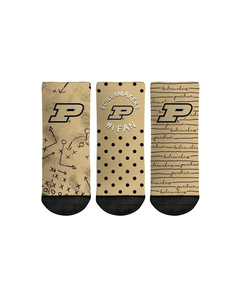 Toddler Boys and Girls Rock Em Socks Purdue Boilermakers #1 Fan 3-Pack Crew Socks Set