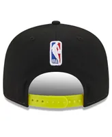 Men's New Era White, Black Utah Jazz Back Half 9FIFTY Snapback Hat