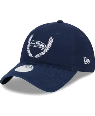 Women's New Era College Navy Seattle Seahawks Leaves 9TWENTY Adjustable Hat