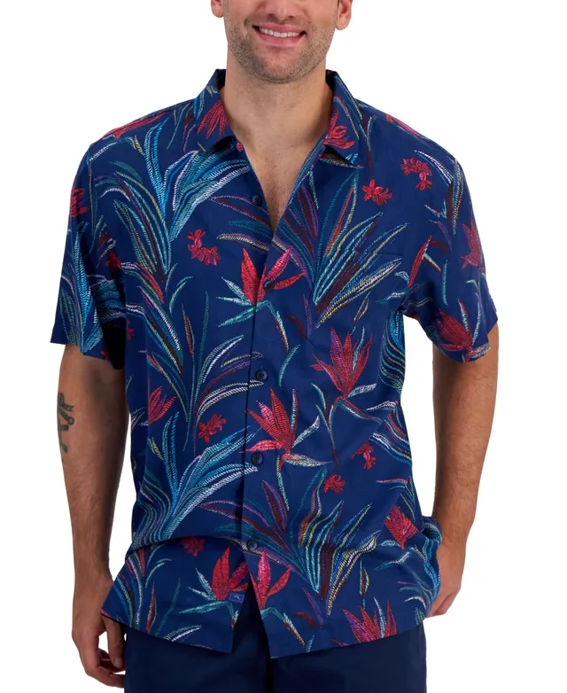 Tommy Bahama Men's Manriscala Blooms Floral-Print Button-Down Silk