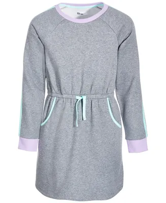 Epic Threads Big Girls Color-Trim Sweatshirt Dress, Created for Macy's