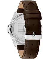 Tommy Hilfiger Men's Quartz Brown Leather Watch 43mm