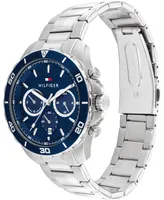 Tommy Hilfiger Men's Multifunction Silver-Tone Stainless Steel Watch 43mm