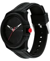 Tommy Hilfiger Men's Quartz Black Silicone Watch 44mm