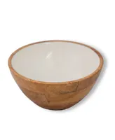 Jeanne Fitz Wood Plus Collection Mango Wood Serving Bowl, Medium