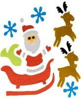 Northlight Double Sided Christmas Gel Window Clings, Set of 6